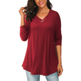 thumbnail image 3 of FOLUNSI Women's Plus Size Tops Casual Blouses Long Sleeve Flowy Tunic Tops m-4xl, 3 of 7