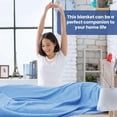 thumbnail image 5 of Linteum Textile Hospital Thermal SNAGLESS Spread Blanket, 100% Cotton (74x100 in, Blue), 5 of 10