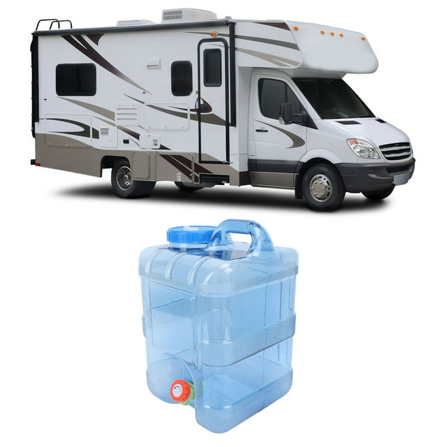 RV Water Tank, Water Container Convenient Handle Robust PC Construction Portable 15L Shock Resistant with Sealed Cover for Boat Yacht