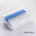 thumbnail image 1 of 200pcs Interdental Brushes Sticks Picks Blue Dental Floss Teeth Tooth Toothpick, 1 of 5