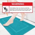 thumbnail image 5 of Cotton Paradise 100% Cotton Bath Mats for Bathroom Floor Set of 2 Pack, 20x34 Soft Absorbent Washable Quick Dry Tub Bathmat, Aqua Blue, 5 of 7