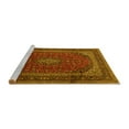 thumbnail image 2 of Ahgly Company Machine Washable Indoor Rectangle Medallion Yellow Traditional Area Rugs, 2' x 5', 2 of 4