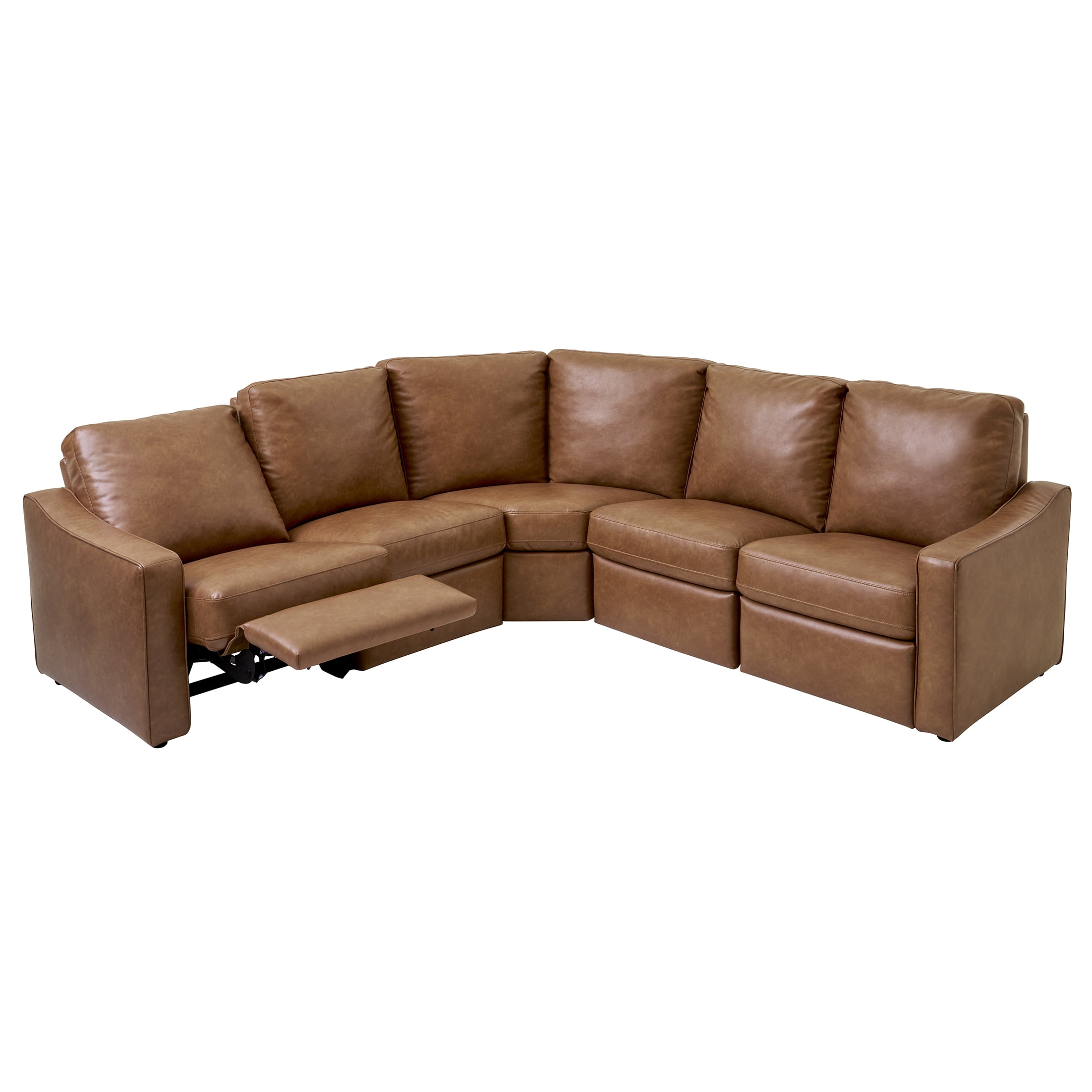 Better Homes & Gardens Allen Power Reclining Sectional, Cocoa Faux Leather