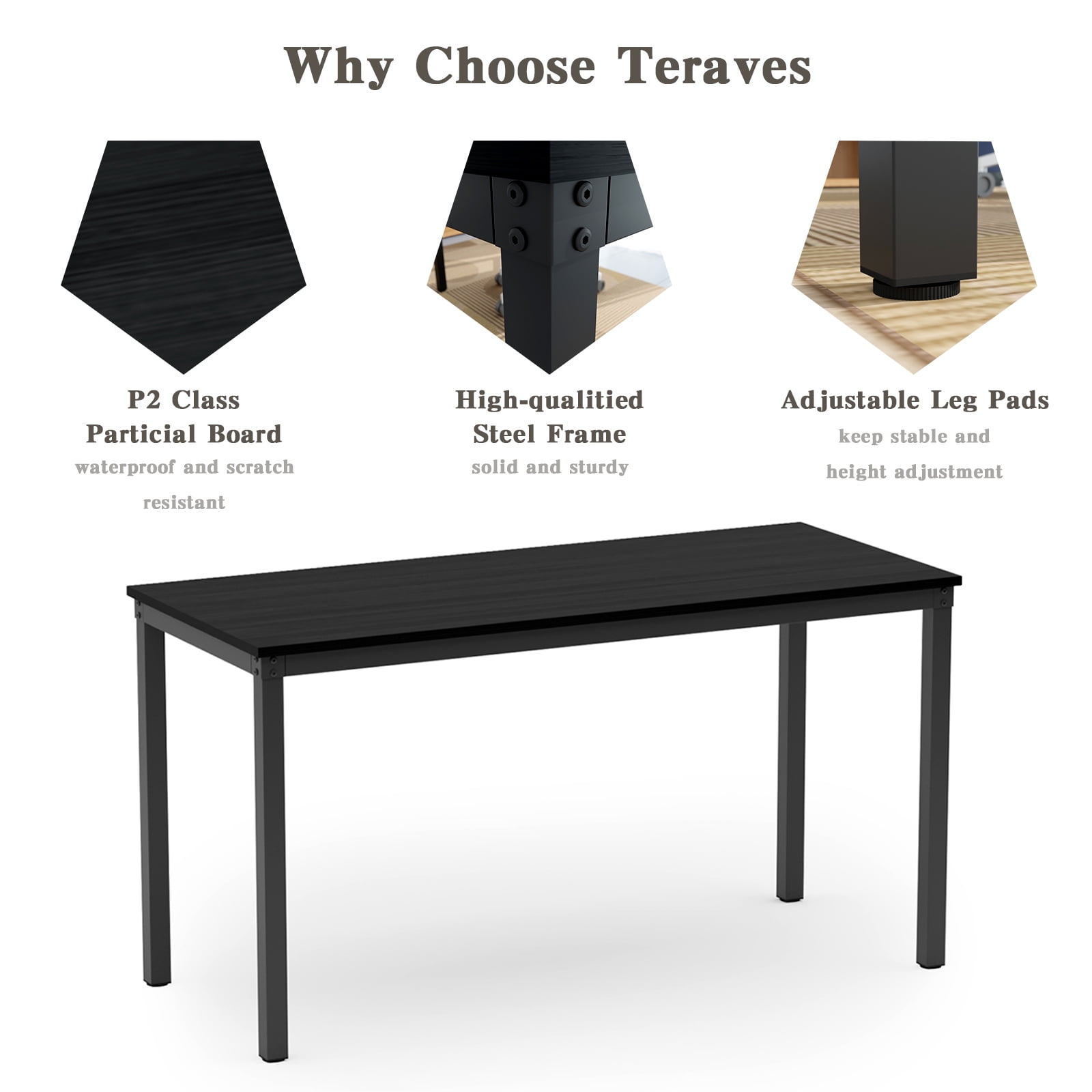 Buy Ulifance 47 Dinner Table Wood Top Kitchen Table Corner Desk