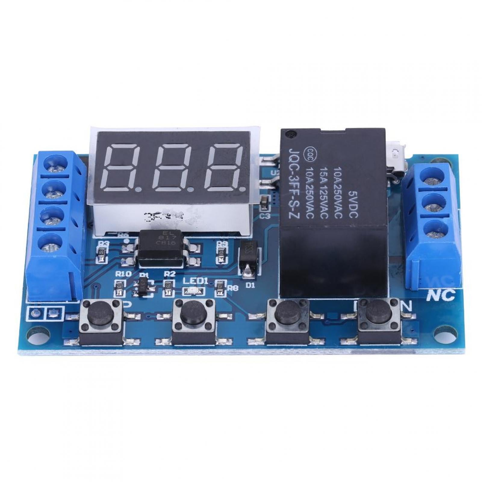 Timer Module-DC 6V~30V Trigger Delay On/Off Cycle Timer Relay Switch Module Board w/Digit LED Display Micro USB 5V 