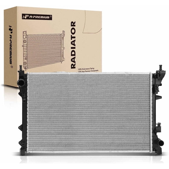 A-Premium Engine Coolant Radiator Assembly Compatible with Fiat 500 2012-2019, 1.4L, Replace# 55111352AA