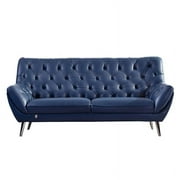 American Eagle Furniture Leather Sofa in Navy Blue