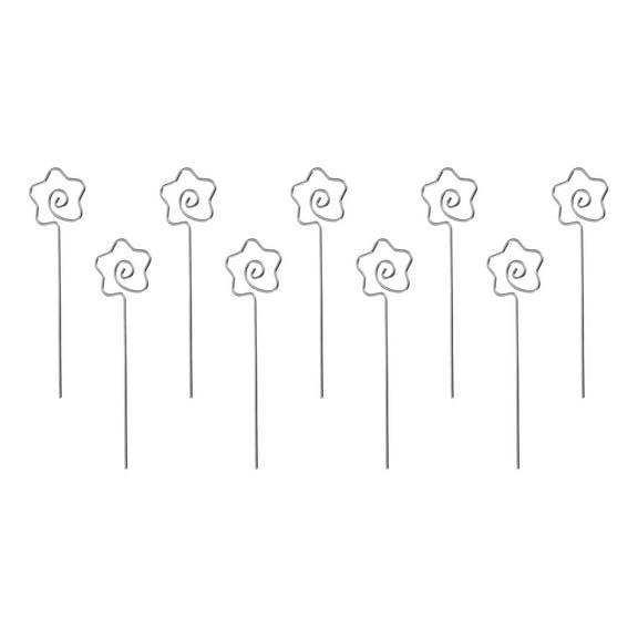 Uxcell Metal Cocktail Toothpicks Star Shape Drink Pick Cocktail Skewer 9Pack(Silver)