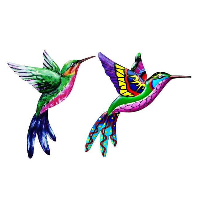 2 uds decoración de pared de colibrí hecha para de interior y exterior para