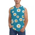 thumbnail image 6 of Daiia Daisies Flowers Printed Men's Tank Tops,Casual Soft Sleeveless Gym Muscle Shirts Bodybuilding Tee-XX-Large, 6 of 8