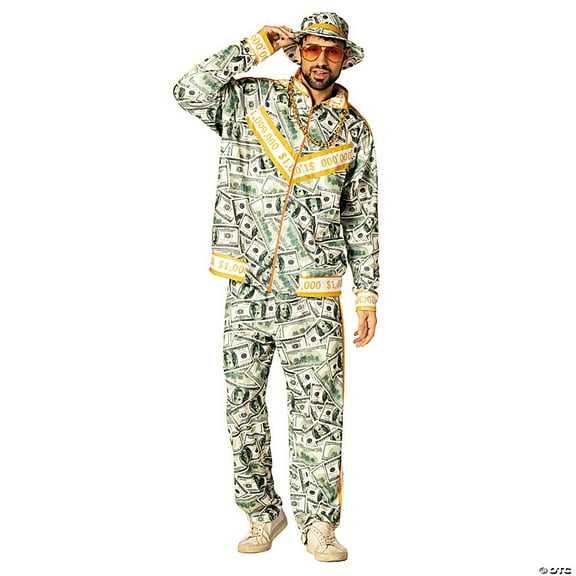 Imposta Costumes Money Suit Halloween Costume, Green, Men's Size Large - Extra Large, 30024-LXL