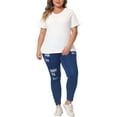 thumbnail image 2 of Agnes Orinda Plus Size T Shirts for Women Basic V Neck Short Sleeve Tops 2X White, 2 of 6