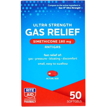Rite Aid Gas Relief Simethicone 180 mg 50 Softgels