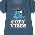 thumbnail image 3 of Peanuts - Snoopy - Puffer - Cozy Vibes - Toddler And Youth Girls Fleece Dress, 3 of 6
