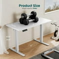 thumbnail image 6 of SOPTY Electric Adjustable Height Standing Desk Sit to Stand Up Desk with Splice Board, Rising Home Office Computer Table with 2 Hook and Wire Hole for Work, 6 of 21