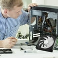 thumbnail image 4 of OULII ARGB Fans Cooling Fan Pc With Forward Blade Design For Office Desktop PC 14.00X14.00X2.50Cm 1Pack, 4 of 8