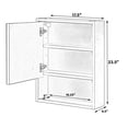 thumbnail image 6 of White Wall Mounted Bathroom Storage Cabinet, Mirrored Vanity Medicine Chest with 3 Shelves, 6 of 6