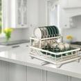 thumbnail image 6 of Steadline Two-Tier Kitchen Drying Rack with Drainboard - Space Saving Dish Organizer for Countertop Storage and Utensil Drying, 6 of 6