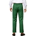 thumbnail image 3 of INSPIRE CHIC Men's Pants Houndstooth Checked Slim Fit Zipper Closure Dress Pants 32 Green Black, 3 of 4
