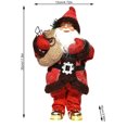 thumbnail image 4 of Bewildely 11in Regalo de Año Nuevo Muñeco de Papá Noel Decoraciones para el hogar Regalos Navidad Juguetes para niños Adornos Feliz Navidad Kits de decoración para fiestas No.05 Bewildely HA008536-05B, 4 of 6