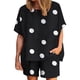 thumbnail image 1 of Conjuntos de Camisas Para Mujer Casual Cuello Redondo Impreso Manga Corta Tops Y Pantalones Cortos Conjunto de Dos Piezas Traje Odeerbi  ODB126643, 1 of 5