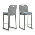 thumbnail image 4 of Greemotion Cyprus Stainless Steel Gray Outdoor Bar Height Dining Stools Set of 6, 4 of 5