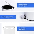 thumbnail image 4 of Bamodi Mini Step Trash Can 0.8 Gallons White - Soft-Closing System - Small Lidded Trash - Removable Inner Bucket, 4 of 9
