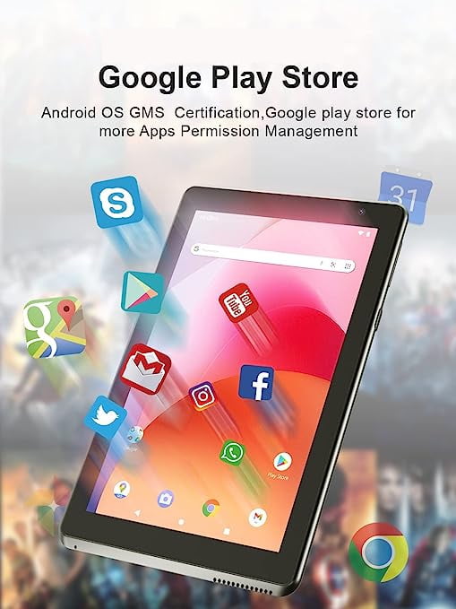 7 Inch Tablet, Android 15 Tablet PC, 32GB Storage 8GB RAM Tablets Quad-Core Processor Android Tablet PC Dual Camera, WiFi, Bluetooth Computer Tablet (Black)