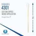thumbnail image 2 of Dynarex 3-Inch Non-Sterile Cotton Tipped Applicators - Single-Use Wooden Cotton Tip Applicators for Wound Care, Topical Dressing, Hygiene, Make Up, Cleaning Tools, Jewelry - 1000 per Box, 10 Boxes, 2 of 7