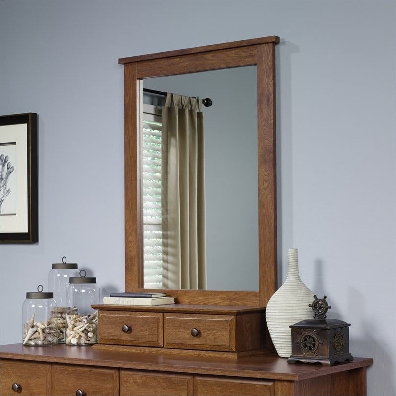 Sauder Shoal Creek Mirror Oiled Oak Finish Walmart Com