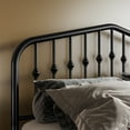thumbnail image 4 of Sifurni Black Queen Size Metal Platform Bed Frame with Vintage Victorian Headboard & Footboard, Adult, 4 of 10