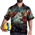 thumbnail image 4 of Love Men's Casual Poplin Printed Button Down Short Sleeve Summer Beach Shirts - Unisex, 4 of 6