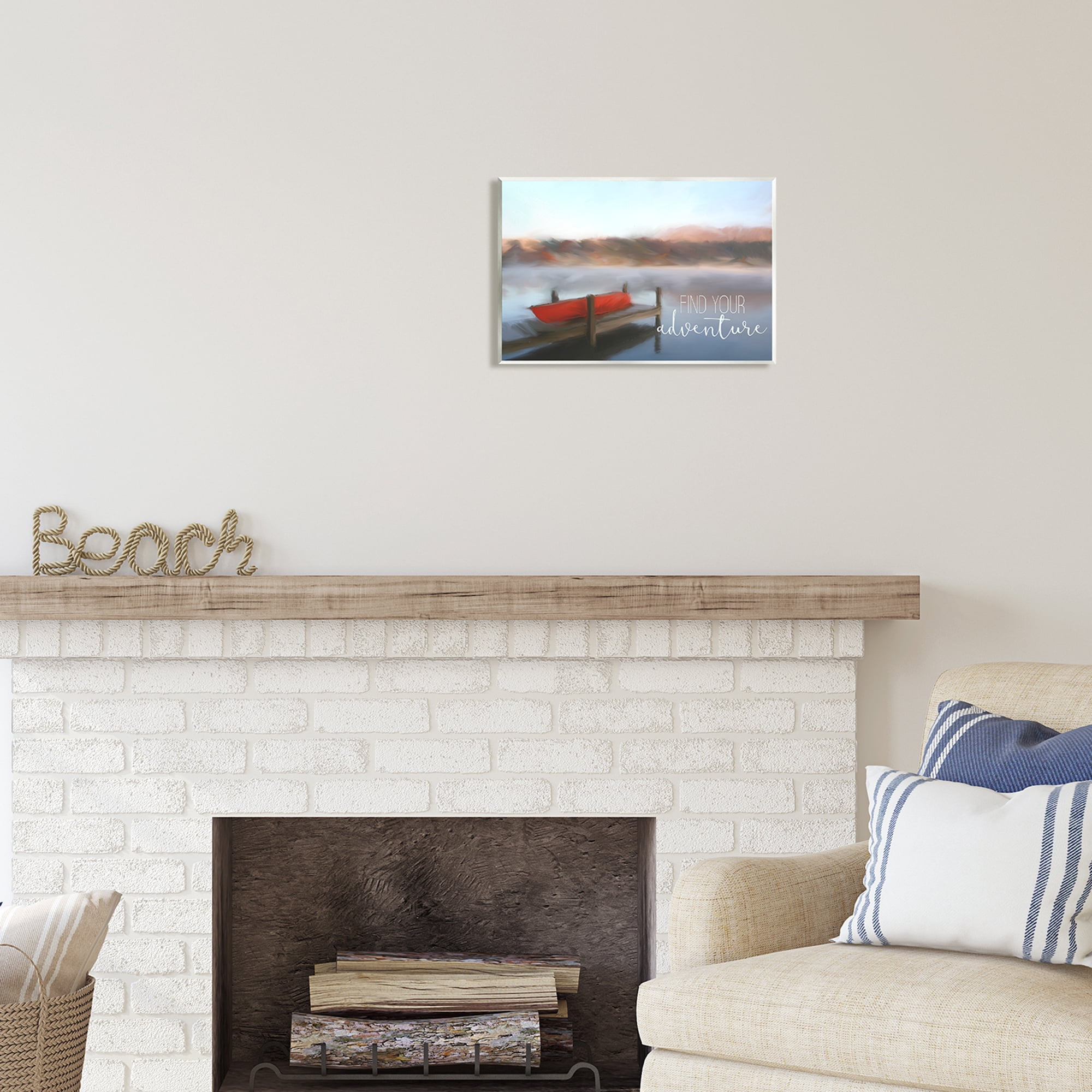 Stupell Industries Find Your Adventure Dock Abstract Painting Unframed Art Print Wall Art, 15 x 10