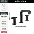 thumbnail image 4 of Delta 35587-Dst Tetra 1.2 GPM Widespread Bathroom Faucet - Lumicoat Champagne Bronze, 4 of 7