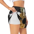 thumbnail image 3 of Lsque Pineapple With Black Glasses Printed Women's Running Shorts with Liner Pockets,Elastic Quick Dry Workout Athletic Gym Yoga Shorts,Womens High Waist Shorts-Small, 3 of 9