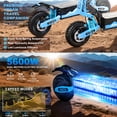 thumbnail image 3 of GT08 Electric Scooter for Adults,5600W Dual Motor Off-Road E-Scooter, 50 MPH Top Speed & 46 Miles Long Range, 11" Fat Tires Foldable Motorized Scooter, 60V 27AH UL2272, 3 of 11