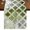 Green, variant on Red Morocco 60 Inch Table Runner, Rustic Country Smear Street Mottled Art Farmhouse Dresser Scarf Cotton & Linen Tablerunner for Dining/Kitchen Island/Holiday Party Décor 13" x 60"