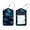 multicolored 1, variant on PhooArto 2 Pack Leather Luggage Tag with Stainless Steel Loop, Blue Butterfly Flowers Baggage Handbag Travel Suitcase Tags with Name ID Card Perfect to Quickly Spot Luggage Suitcase