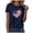 Navy, variant on 4th of July Shirts for Women American Flag 1776 Graphic Tees Casual Cap Sleeve USA Patriotic Tops(Navy,L)