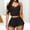 Black, variant on USSUMA High Waisted Shorts Women Solid Color Hotpants Drawstring Sexy Midriff-Baring Tanks Lace Hem Mini Shorts Lace Fashion Shorts Camisole Silk Suit Modern Fit Womens Shorts for Shopping Black L