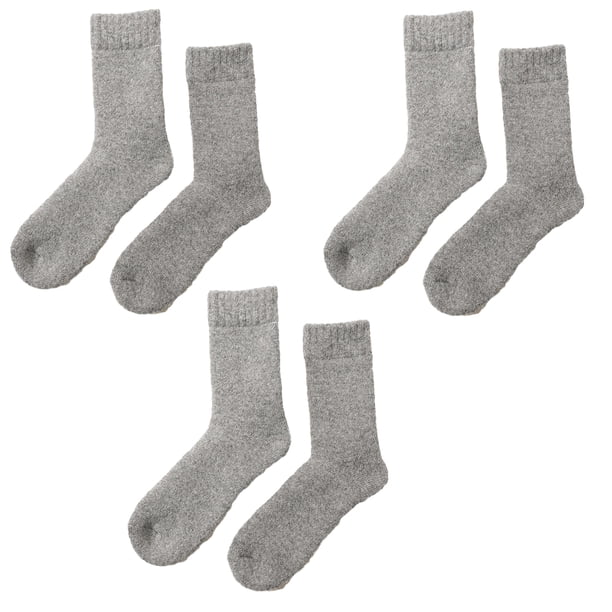 3 pares de calcetines cálidos de otoño e invierno, calcetines a media pantorrilla, calcetines de felpa cálidos acolchados y gruesos