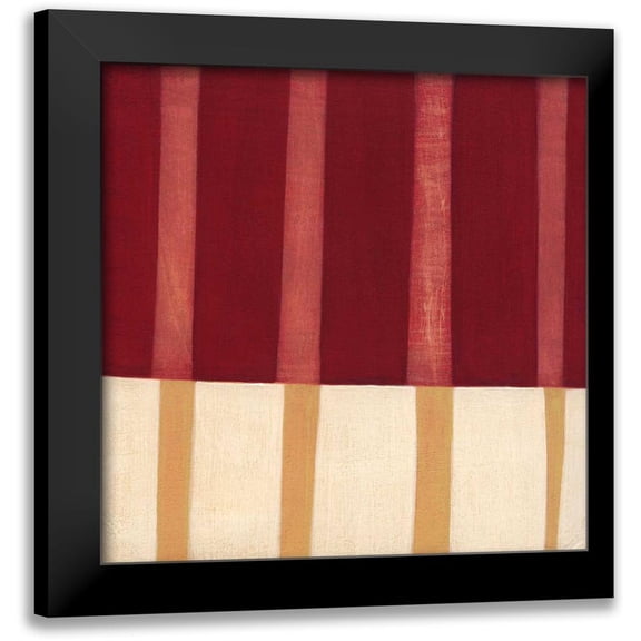 Nugent, Laura 12x12 Black Modern Framed Museum Art Print Titled - Broken Stripes 4