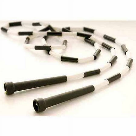 6' Segmented Skip Rope, Black/White