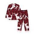 thumbnail image 1 of Fotbe Christmas Buffalo Plaid Pijama de Hombre con Estampado de Manga Larga, Conjunto de 2 Piezas, Ropa de Dormir Suave y Cómoda con Bolsillos-Large, 1 of 7