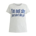 thumbnail image 5 of I’m Not Shy Women's Graphic Tee with Short Sleeves, Sizes XXS-XXL, 5 of 5