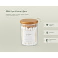 thumbnail image 4 of Mini Glass Apothecary Jars, Bathroom Organizers and Storage, with Bamboo Lids, Small Kitchen Containers, For Cotton Balls, Pads and Swabs, 10 oz, Set of 3, 4 of 5