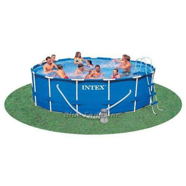 Intex Soft Sided Metal Frame 15 Round Swimming Pool Walmart Com Walmart Com
