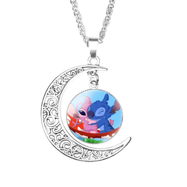 Collar con colgante de gemas de Stitch Star Baby Stitch Time de Anime, accesorios periféricos de anime