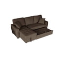 thumbnail image 3 of Zechuan Sectional Sofa with Storage Chaise - L-Shape Convertible Sofa Bed with Pull Out Sofa Bed - Modern Sleeper Sofa Couch for Living Room - Brown, 3 of 7