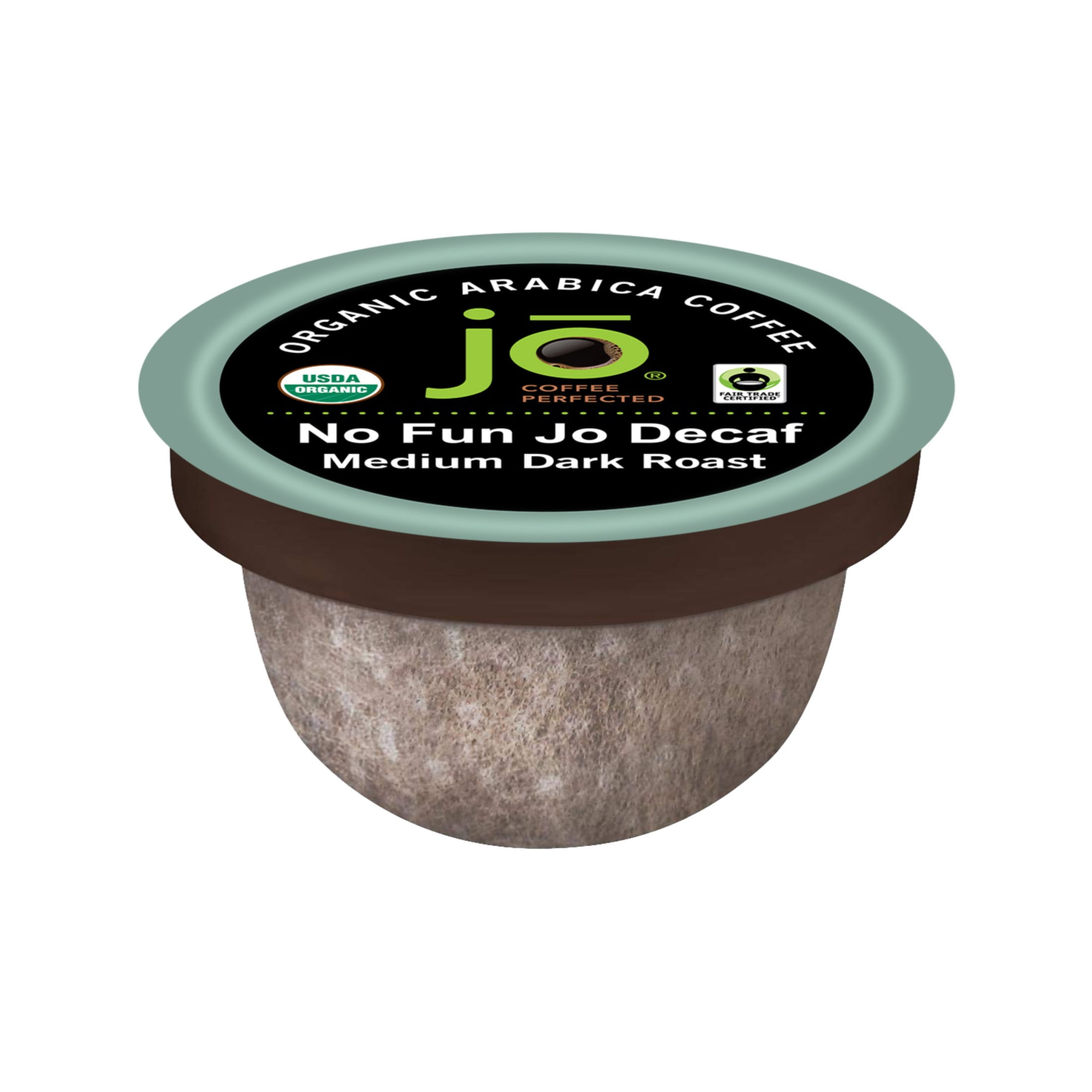 NO FUN JO DECAF: 24 Organic Swiss Water Decaf Compostable Pods for Keurig Compatible Brewers 2-Pack